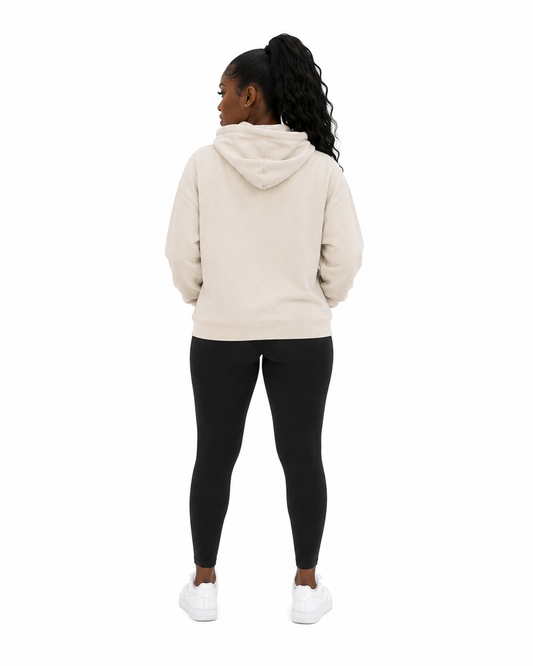 Healed & Pretty Beige & White Hoodie
