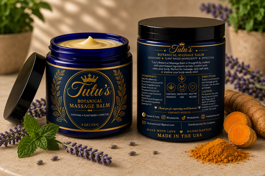 Tutu's Botanical Massage Balm  4oz.