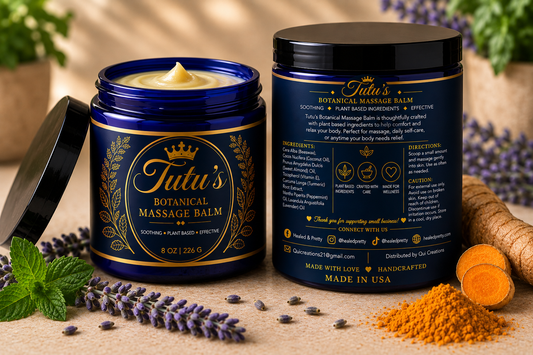 Tutu's Botanical Massage Balm  8oz.