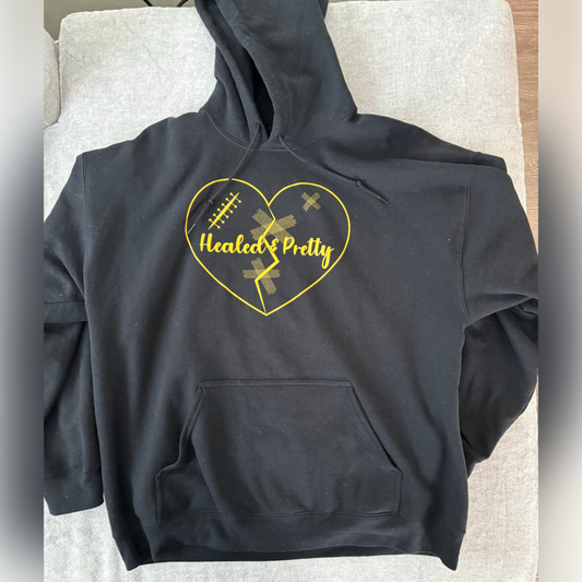Healed & Pretty Black & Yellow Hoodie