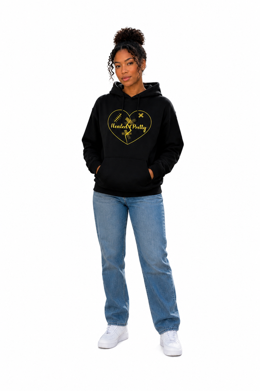 Healed & Pretty Black & Yellow Hoodie