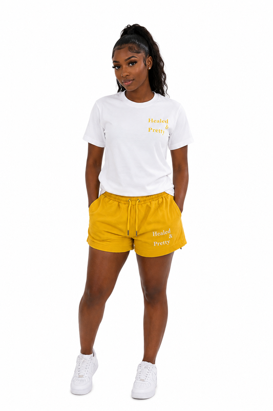Healed & Pretty Women's Yellow Short Set